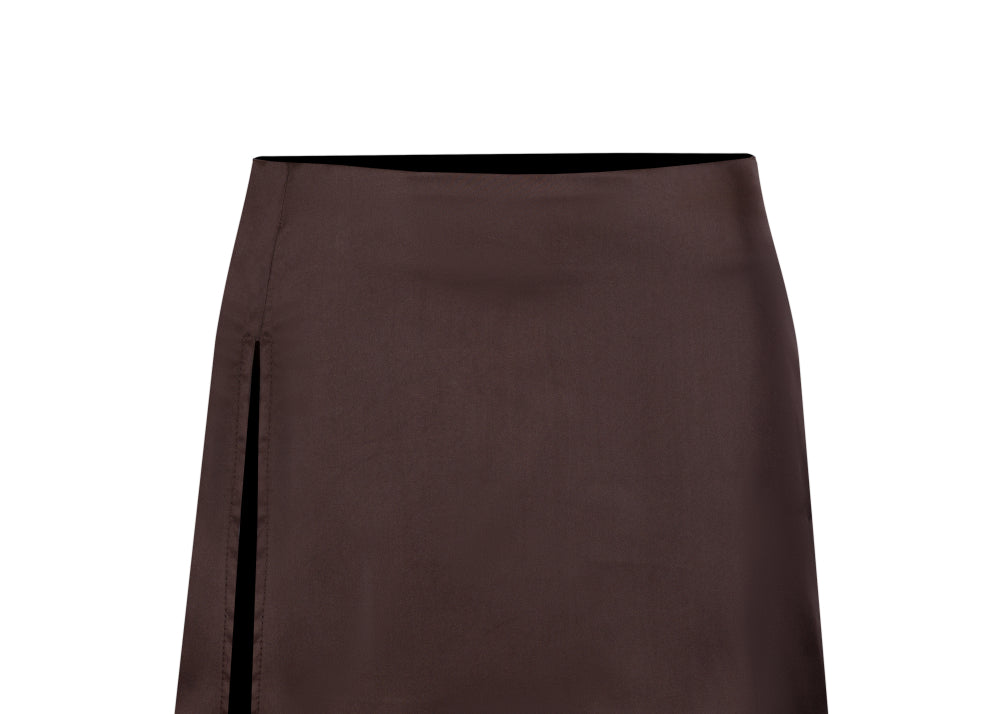 Elegant slit mini skirt