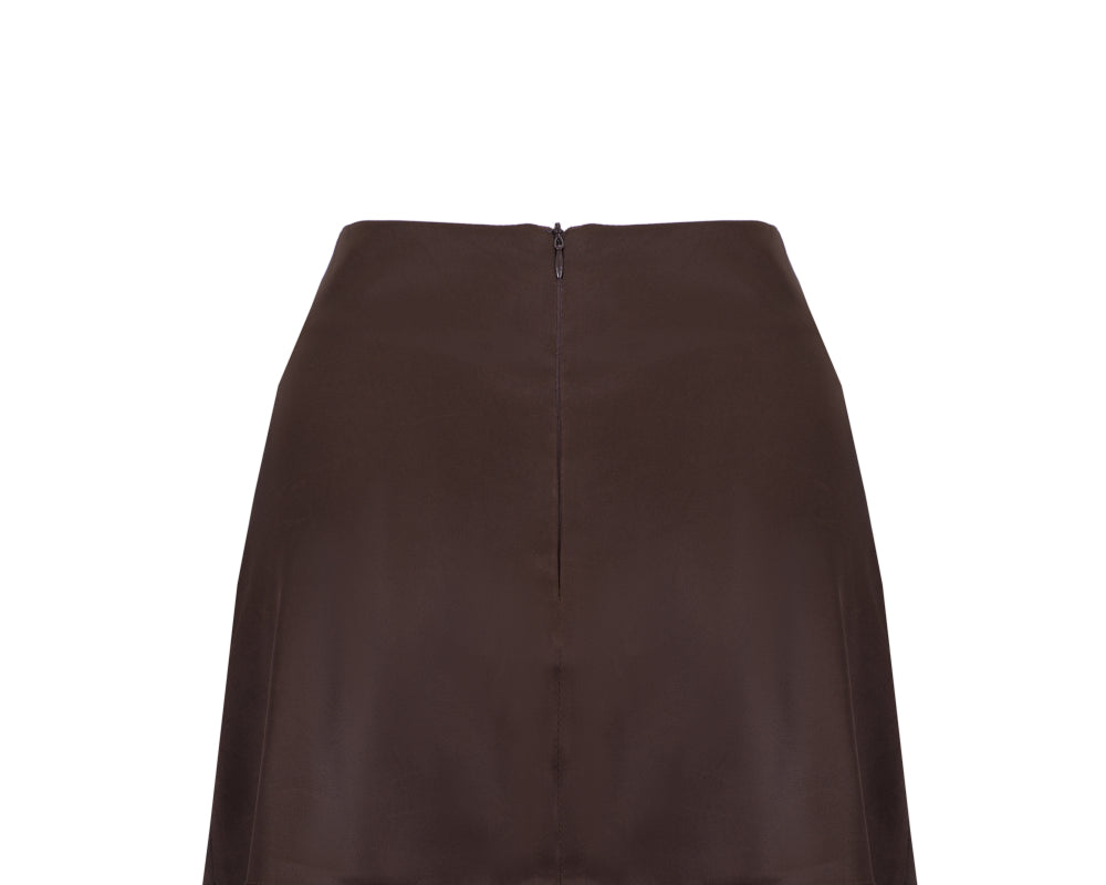 Elegant slit mini skirt